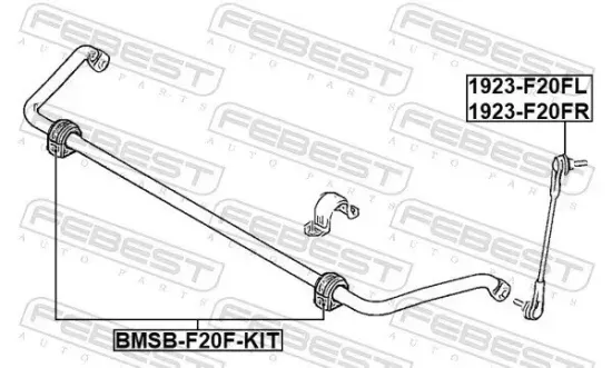 Lagerung, Stabilisator vorne FEBEST BMSB-F20F-KIT Bild Lagerung, Stabilisator vorne FEBEST BMSB-F20F-KIT