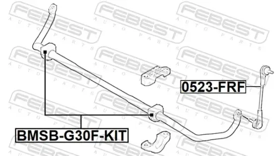 Reparatursatz, Stabilisatorlager Vorderachse FEBEST BMSB-G30F-KIT Bild Reparatursatz, Stabilisatorlager Vorderachse FEBEST BMSB-G30F-KIT