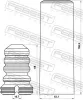 Staubschutzsatz, Stoßdämpfer Hinterachse FEBEST BMSHB-E90R-KIT Bild Staubschutzsatz, Stoßdämpfer Hinterachse FEBEST BMSHB-E90R-KIT