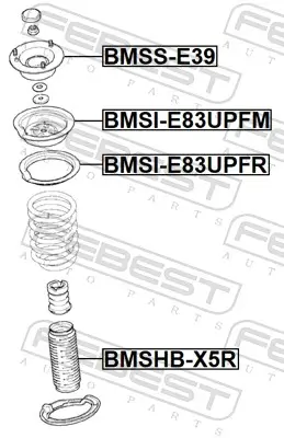 Federteller oben Vorderachse FEBEST BMSI-E83UPFR Bild Federteller oben Vorderachse FEBEST BMSI-E83UPFR