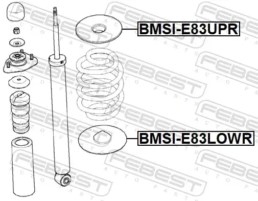 Federteller Hinterachse oben FEBEST BMSI-E83UPR Bild Federteller Hinterachse oben FEBEST BMSI-E83UPR