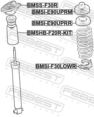 Federteller Hinterachse unten FEBEST BMSI-F30LOWR Bild Federteller Hinterachse unten FEBEST BMSI-F30LOWR