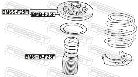 Federbeinstützlager Vorderachse FEBEST BMSS-F25F Bild Federbeinstützlager Vorderachse FEBEST BMSS-F25F