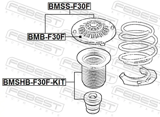 Federbeinstützlager Vorderachse FEBEST BMSS-F30F Bild Federbeinstützlager Vorderachse FEBEST BMSS-F30F
