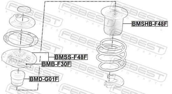 Federbeinstützlager Vorderachse FEBEST BMSS-F48F Bild Federbeinstützlager Vorderachse FEBEST BMSS-F48F