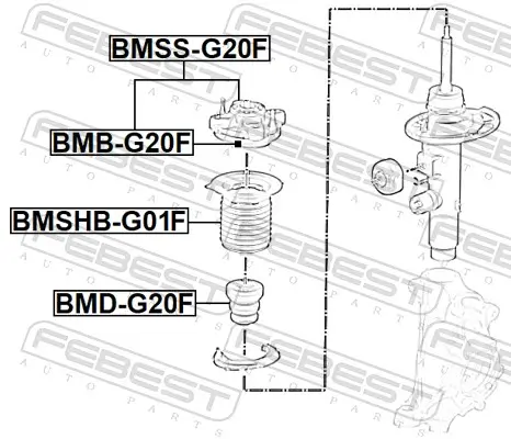 Federbeinstützlager Vorderachse FEBEST BMSS-G20F Bild Federbeinstützlager Vorderachse FEBEST BMSS-G20F