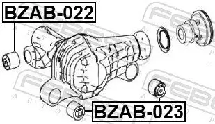 Lagerung, Differential FEBEST BZAB-022 Bild Lagerung, Differential FEBEST BZAB-022