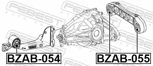 Lagerung, Differential Hinterachse mitte FEBEST BZAB-054 Bild Lagerung, Differential Hinterachse mitte FEBEST BZAB-054