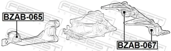 Lagerung, Differential Hinterachse unten FEBEST BZAB-065 Bild Lagerung, Differential Hinterachse unten FEBEST BZAB-065