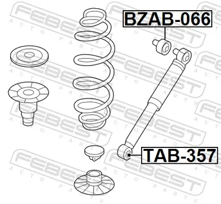 Buchse, Stoßdämpfer Hinterachse FEBEST BZAB-066 Bild Buchse, Stoßdämpfer Hinterachse FEBEST BZAB-066