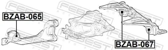 Lagerung, Differential Hinterachse oben FEBEST BZAB-067 Bild Lagerung, Differential Hinterachse oben FEBEST BZAB-067