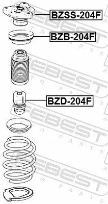 Wälzlager, Federbeinstützlager FEBEST BZB-204F Bild Wälzlager, Federbeinstützlager FEBEST BZB-204F