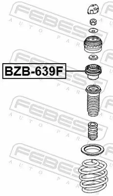 Wälzlager, Federbeinstützlager Vorderachse FEBEST BZB-639F Bild Wälzlager, Federbeinstützlager Vorderachse FEBEST BZB-639F