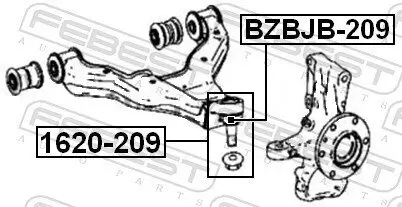 Reparatursatz, Trag-/Führungsgelenk FEBEST BZBJB-209 Bild Reparatursatz, Trag-/Führungsgelenk FEBEST BZBJB-209