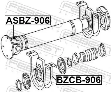 Lager, Gelenkwellenmittellager FEBEST BZCB-906 Bild Lager, Gelenkwellenmittellager FEBEST BZCB-906