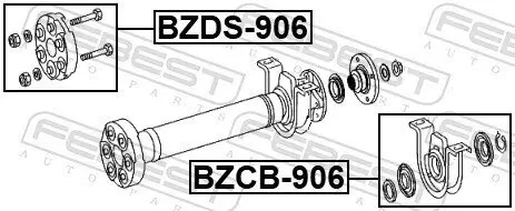 Gelenk, Gelenkwelle FEBEST BZDS-906 Bild Gelenk, Gelenkwelle FEBEST BZDS-906