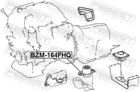 Lagerung, Motor vorne FEBEST BZM-164FHQ Bild Lagerung, Motor vorne FEBEST BZM-164FHQ