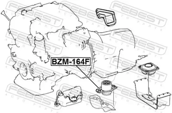 Lagerung, Motor FEBEST BZM-164F Bild Lagerung, Motor FEBEST BZM-164F