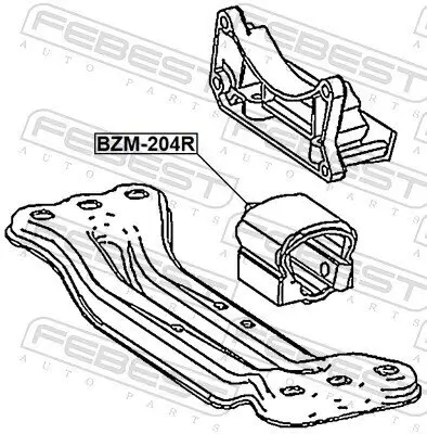 Lagerung, Automatikgetriebe hinten FEBEST BZM-204R Bild Lagerung, Automatikgetriebe hinten FEBEST BZM-204R