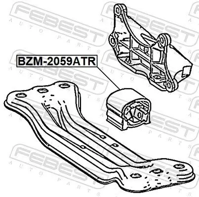 Lagerung, Automatikgetriebe hinten FEBEST BZM-2059ATR Bild Lagerung, Automatikgetriebe hinten FEBEST BZM-2059ATR