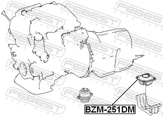 Lagerung, Motor FEBEST BZM-251DM Bild Lagerung, Motor FEBEST BZM-251DM