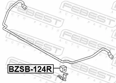 Lagerung, Stabilisator FEBEST BZSB-124R Bild Lagerung, Stabilisator FEBEST BZSB-124R