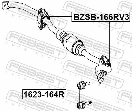 Lagerung, Stabilisator FEBEST BZSB-166RV3 Bild Lagerung, Stabilisator FEBEST BZSB-166RV3