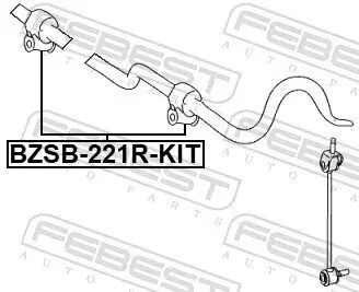 Reparatursatz, Stabilisatorlager Hinterachse beidseitig FEBEST BZSB-221R-KIT Bild Reparatursatz, Stabilisatorlager Hinterachse beidseitig FEBEST BZSB-221R-KIT
