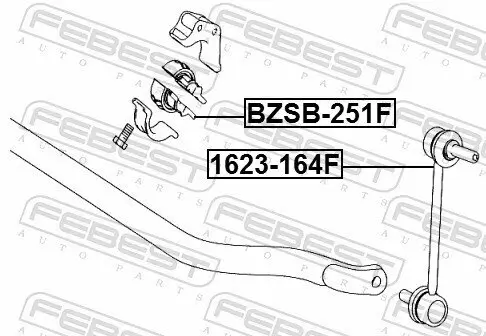 Lagerung, Stabilisator FEBEST BZSB-251F Bild Lagerung, Stabilisator FEBEST BZSB-251F