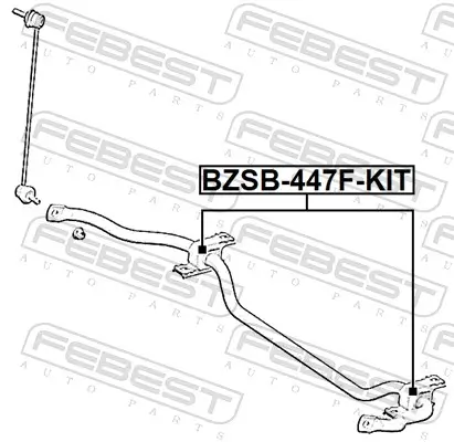 Reparatursatz, Stabilisatorlager Vorderachse FEBEST BZSB-447F-KIT Bild Reparatursatz, Stabilisatorlager Vorderachse FEBEST BZSB-447F-KIT