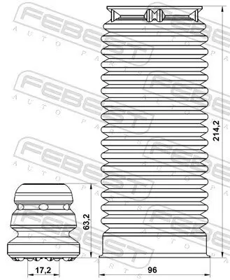 Staubschutzsatz, Stoßdämpfer FEBEST BZSHB-246F-KIT Bild Staubschutzsatz, Stoßdämpfer FEBEST BZSHB-246F-KIT