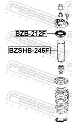 Schutzkappe/Faltenbalg, Stoßdämpfer Vorderachse FEBEST BZSHB-246F Bild Schutzkappe/Faltenbalg, Stoßdämpfer Vorderachse FEBEST BZSHB-246F