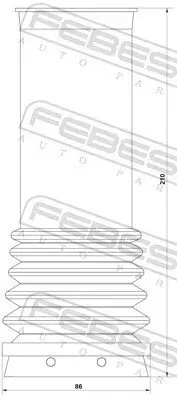 Staubschutzsatz, Stoßdämpfer Vorderachse FEBEST BZSHB-906F-KIT Bild Staubschutzsatz, Stoßdämpfer Vorderachse FEBEST BZSHB-906F-KIT