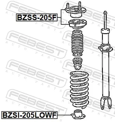 Federteller unten Vorderachse FEBEST BZSI-205LOWF Bild Federteller unten Vorderachse FEBEST BZSI-205LOWF
