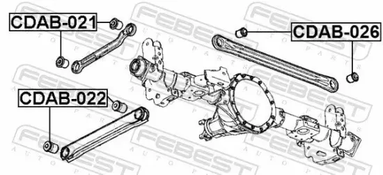 Lagerung, Lenker Hinterachse unten FEBEST CDAB-022 Bild Lagerung, Lenker Hinterachse unten FEBEST CDAB-022