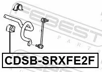 Lagerung, Stabilisator Vorderachse FEBEST CDSB-SRXFE2F Bild Lagerung, Stabilisator Vorderachse FEBEST CDSB-SRXFE2F