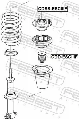 Federbeinstützlager Vorderachse FEBEST CDSS-ESCIIIF Bild Federbeinstützlager Vorderachse FEBEST CDSS-ESCIIIF