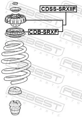 Federbeinstützlager Vorderachse FEBEST CDSS-SRXIIF Bild Federbeinstützlager Vorderachse FEBEST CDSS-SRXIIF