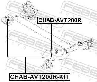 Reparatursatz, Achskörper Hinterachse beidseitig Hinterachse FEBEST CHAB-AVT200R-KIT Bild Reparatursatz, Achskörper Hinterachse beidseitig Hinterachse FEBEST CHAB-AVT200R-KIT