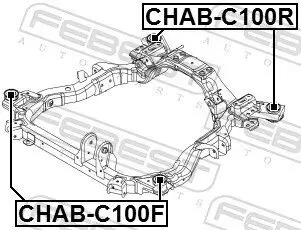 Lagerung, Achskörper FEBEST CHAB-C100F Bild Lagerung, Achskörper FEBEST CHAB-C100F