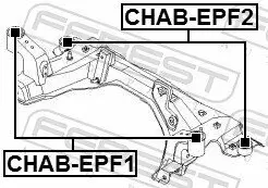 Reparatursatz, Achskörper vorne FEBEST CHAB-EPF1 Bild Reparatursatz, Achskörper vorne FEBEST CHAB-EPF1