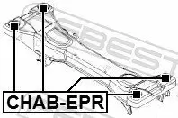 Lagerung, Achskörper Hinterachse FEBEST CHAB-EPR Bild Lagerung, Achskörper Hinterachse FEBEST CHAB-EPR