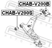 Lagerung, Lenker Vorderachse unten vorne FEBEST CHAB-V200S Bild Lagerung, Lenker Vorderachse unten vorne FEBEST CHAB-V200S
