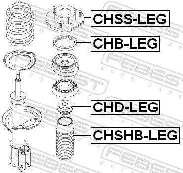 Wälzlager, Federbeinstützlager Vorderachse FEBEST CHB-LEG Bild Wälzlager, Federbeinstützlager Vorderachse FEBEST CHB-LEG