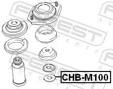 Wälzlager, Federbeinstützlager Vorderachse FEBEST CHB-M100 Bild Wälzlager, Federbeinstützlager Vorderachse FEBEST CHB-M100