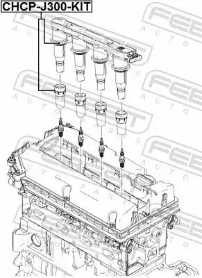 Stecker, Zündspule FEBEST CHCP-J300-KIT Bild Stecker, Zündspule FEBEST CHCP-J300-KIT