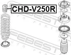 Anschlagpuffer, Federung Hinterachse FEBEST CHD-V250R Bild Anschlagpuffer, Federung Hinterachse FEBEST CHD-V250R