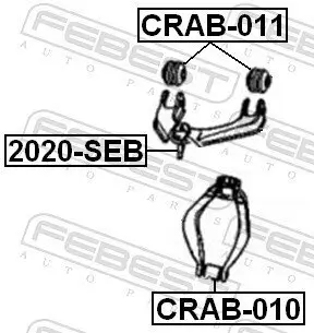 Lagerung, Lenker Vorderachse oben innen FEBEST CRAB-011 Bild Lagerung, Lenker Vorderachse oben innen FEBEST CRAB-011