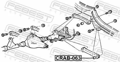 Lagerung, Lenker vorne FEBEST CRAB-063 Bild Lagerung, Lenker vorne FEBEST CRAB-063