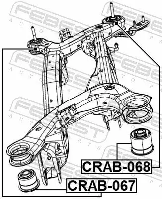 Lagerung, Achskörper innen hinten FEBEST CRAB-068 Bild Lagerung, Achskörper innen hinten FEBEST CRAB-068